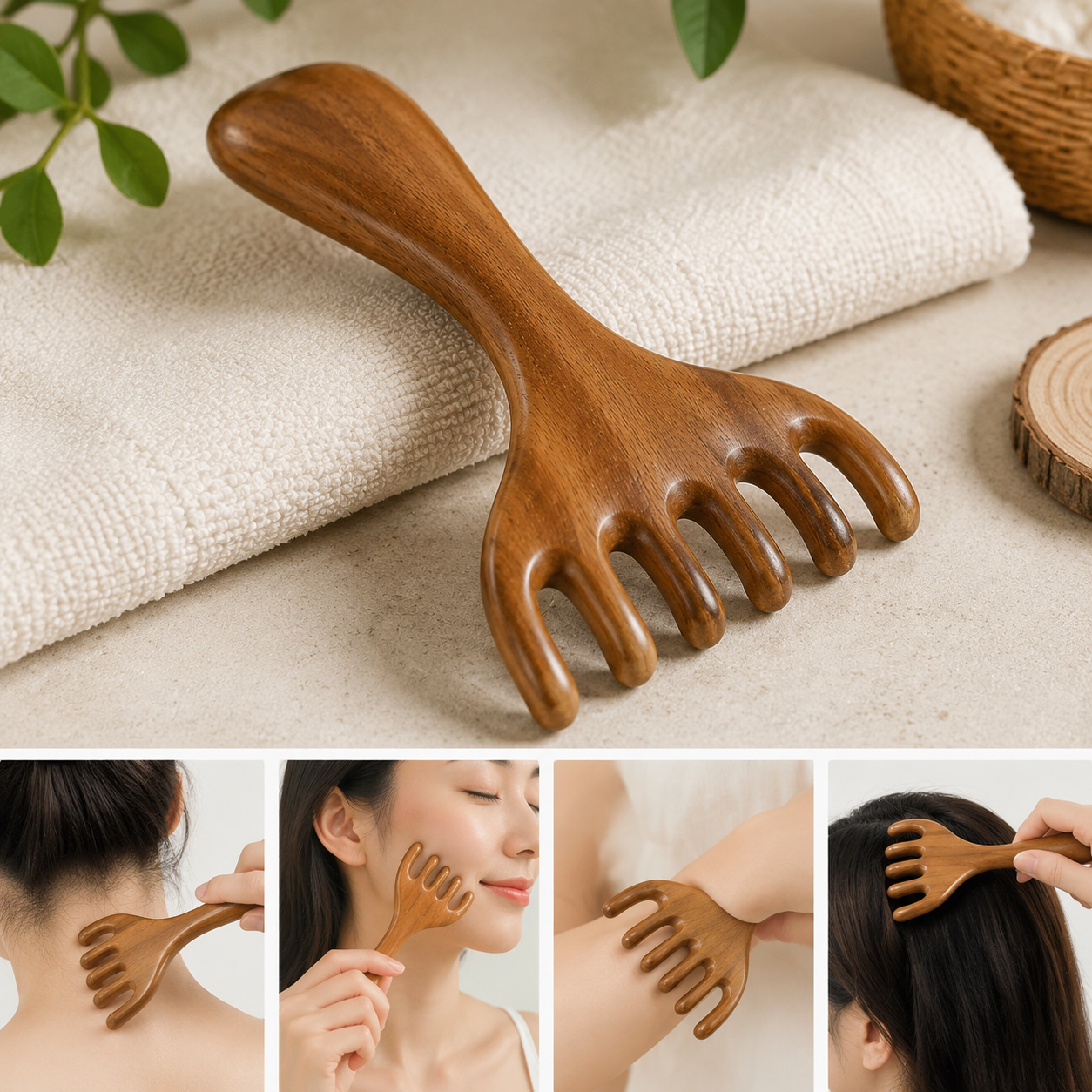 Wooden Scalp Massager