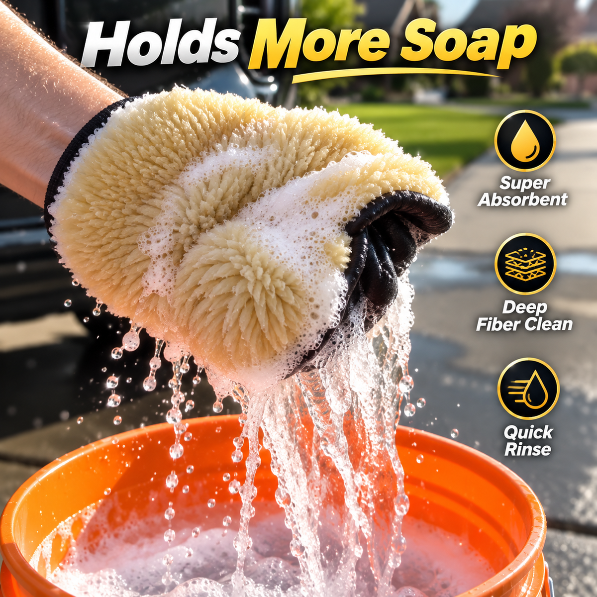 Premium Lambswool Car Wash Glove