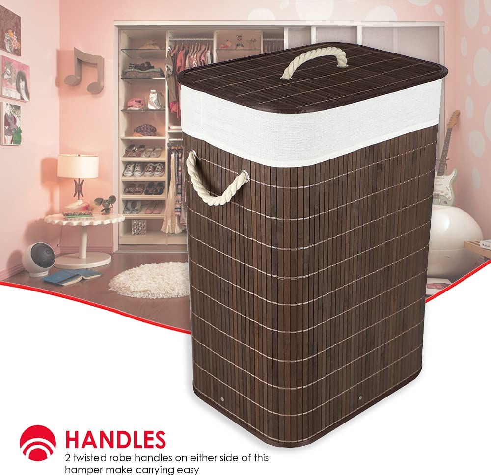 Bamboo Foldable Laundry Hamper