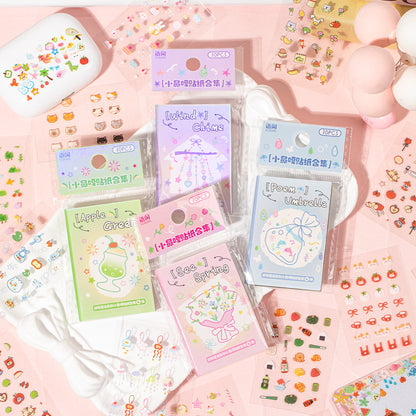 Self-Adhesive Cute Bean Stickers