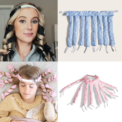 Heatless Squid Wave Curler Headband – Natural Overnight Waves