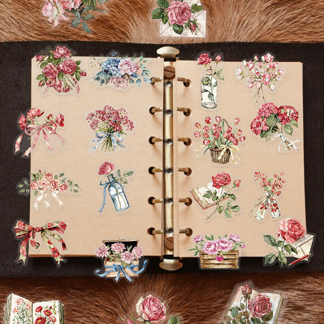Aesthetic Floral & Alphabet Sticker Pack