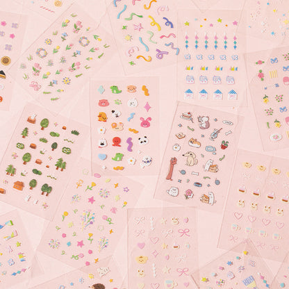 Self-Adhesive Cute Bean Stickers