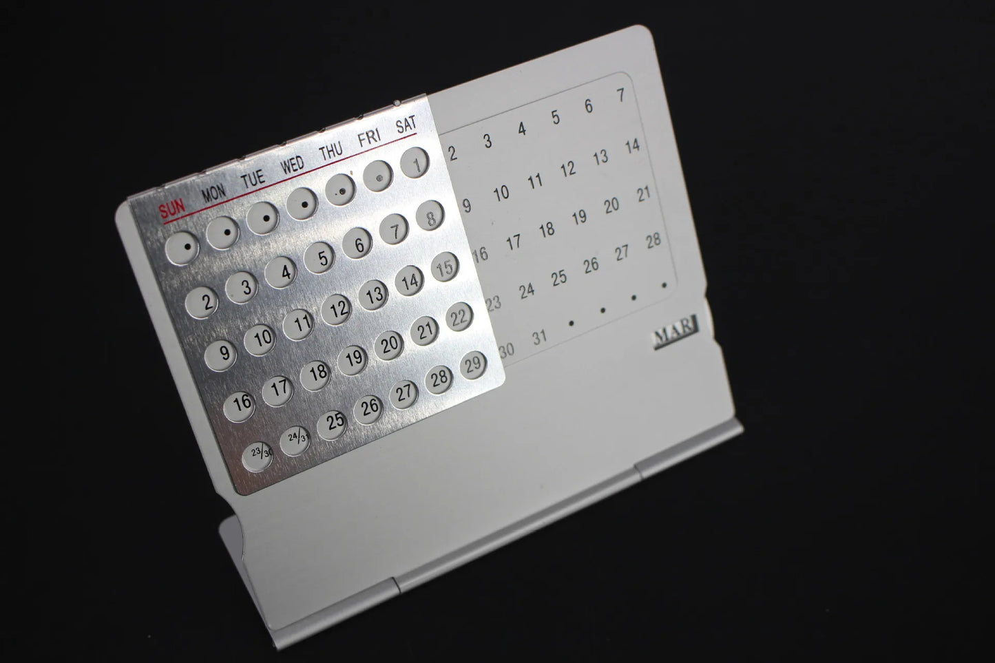 Forever Aluminum Desk Calendar – Creative Table Organizer