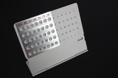 Forever Aluminum Desk Calendar – Creative Table Organizer