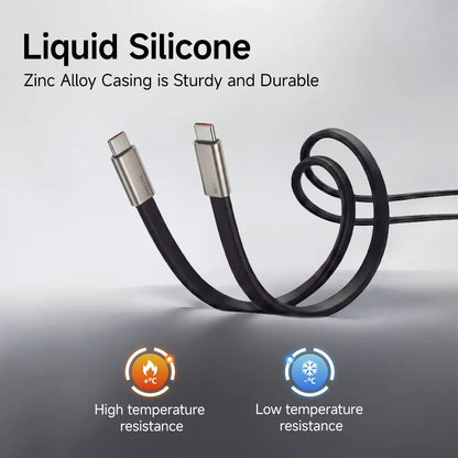 240W PD Fast Charging Cable with Foldable Phone Stand