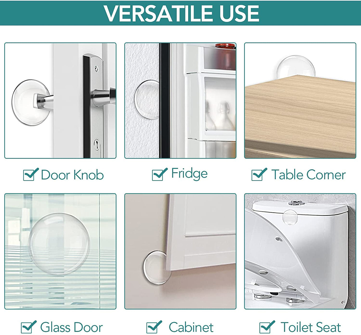 Self-Adhesive Silicone Door Buffer Pads