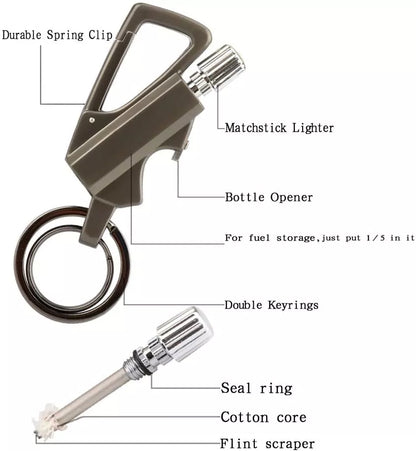 Permanent Match Fire Starter Keychain