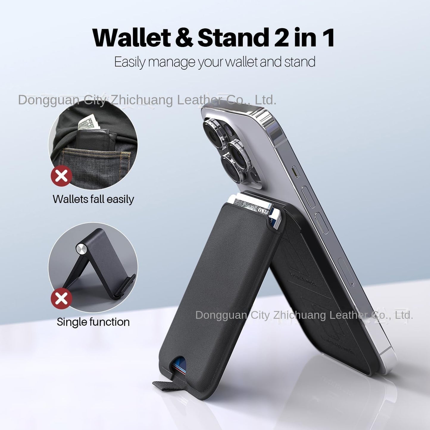 Magsafe 3 in 1 Kick stand Wallet