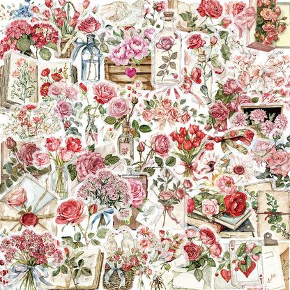Aesthetic Floral & Alphabet Sticker Pack