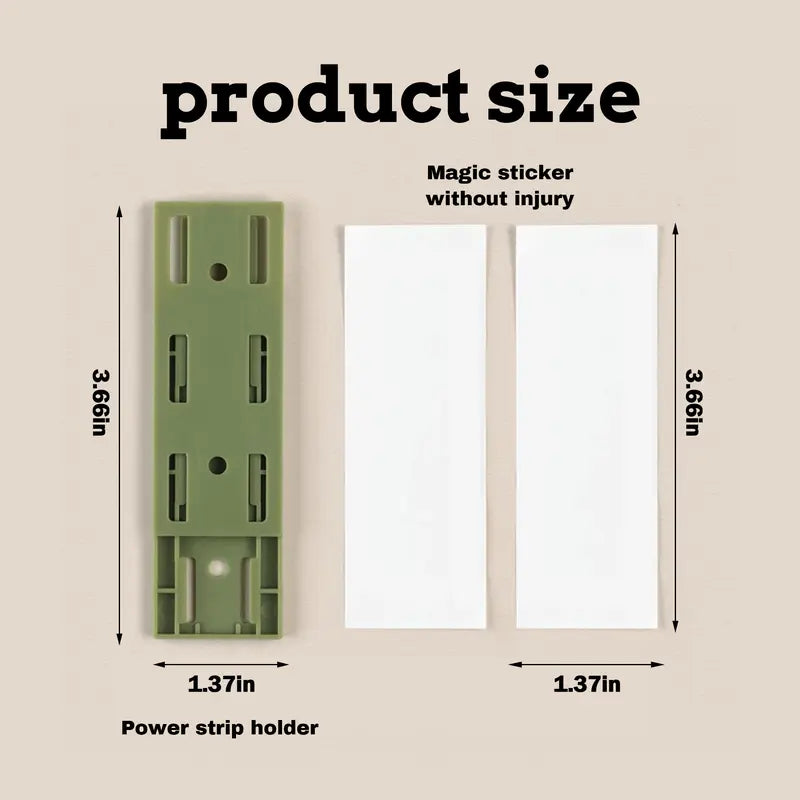 Self Adhesive Punch-Free Power Strip Holder