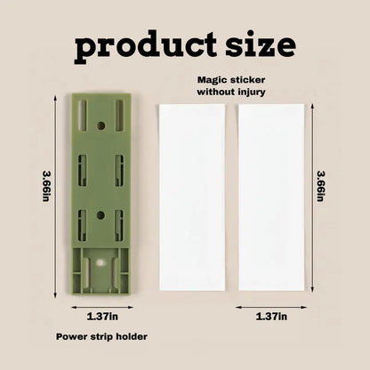 Self Adhesive Punch-Free Power Strip Holder