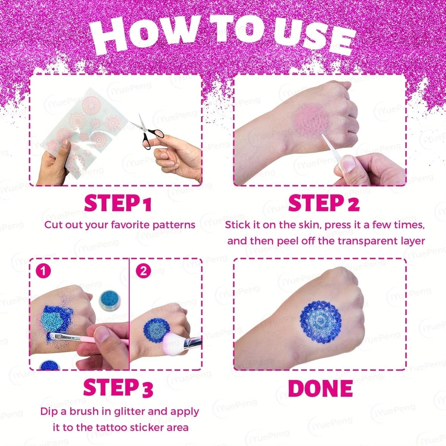 Glitter Tattoo Stickers