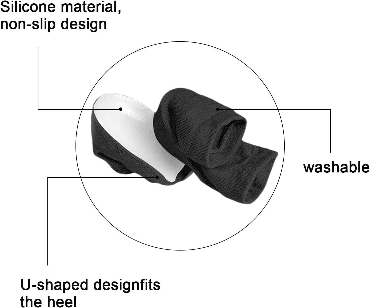 Invisible Height Increase Insoles Socks for Men & Women
