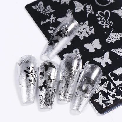 3 Styles Flower Leaves Nail Art Stamping Kit