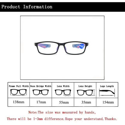 2 In 1 Secure Fit Anti-Blue Light Magnetic Strap Glasses