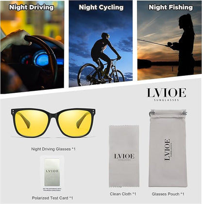 4 in 1 Polarized Anti Glare Glasses
