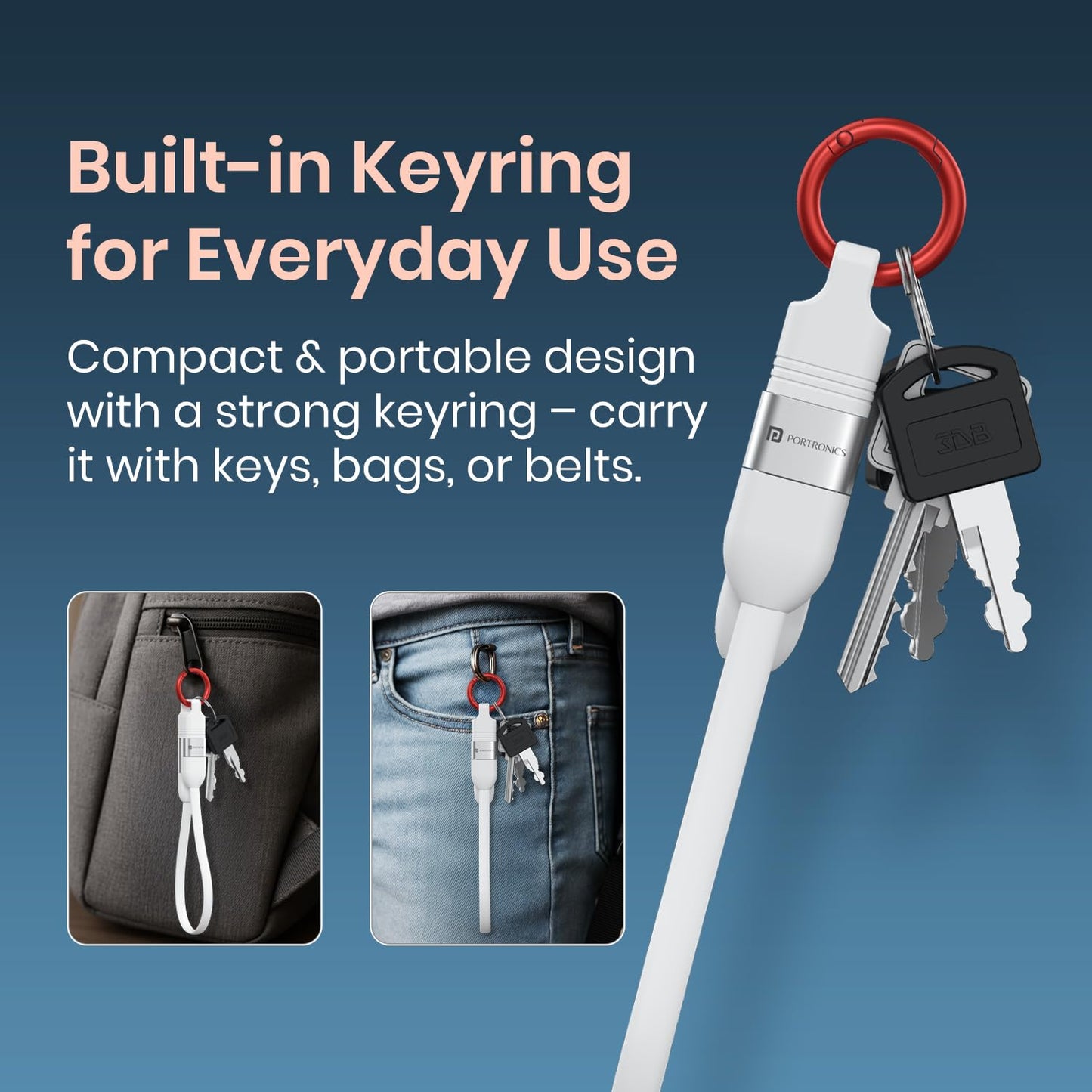4 in 1 Cable Keychain
