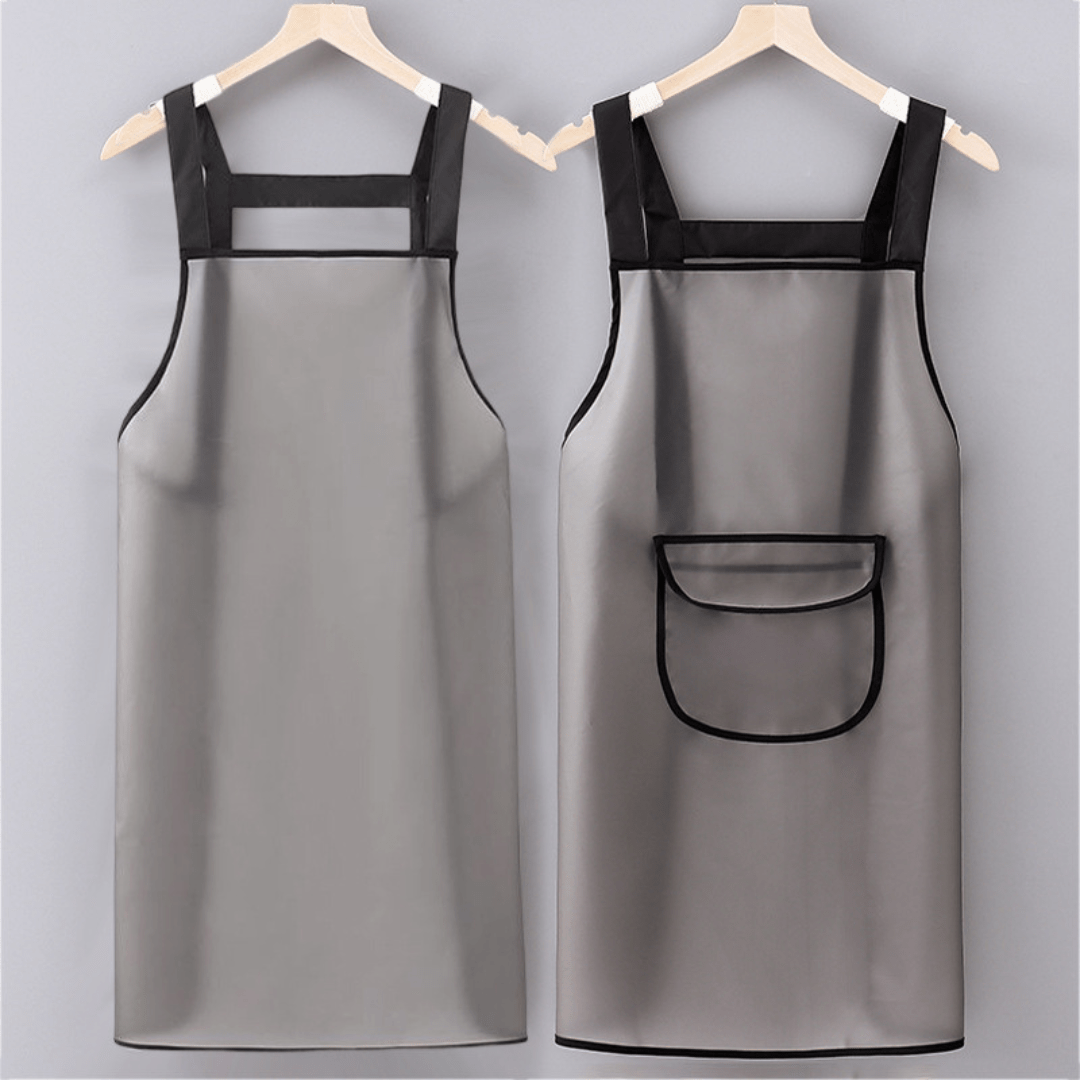 Transparent Waterproof Kitchen Apron With Towel + Pocket