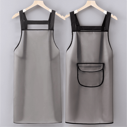Transparent Waterproof Kitchen Apron With Towel + Pocket