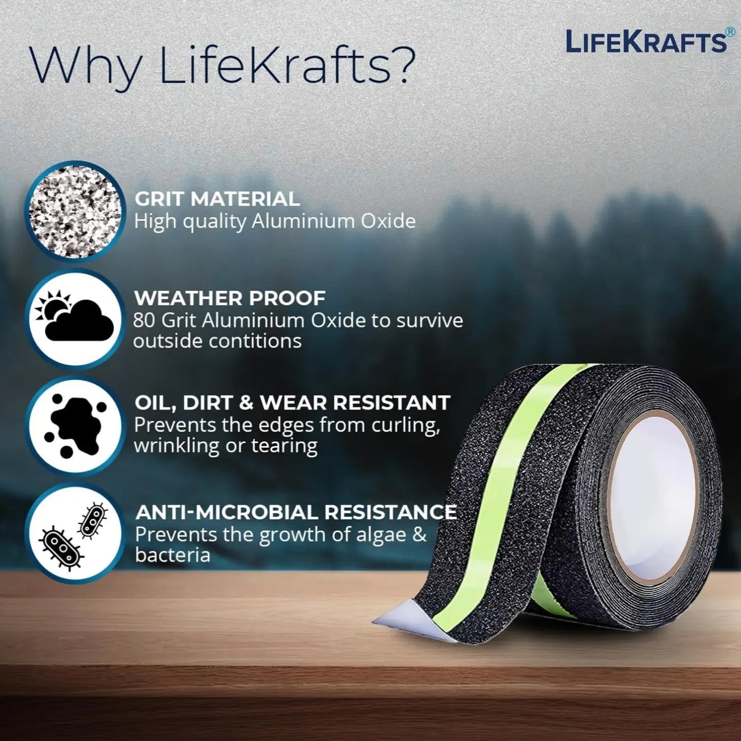 Anti-Slip Glow Tape – For Stairs & Floors