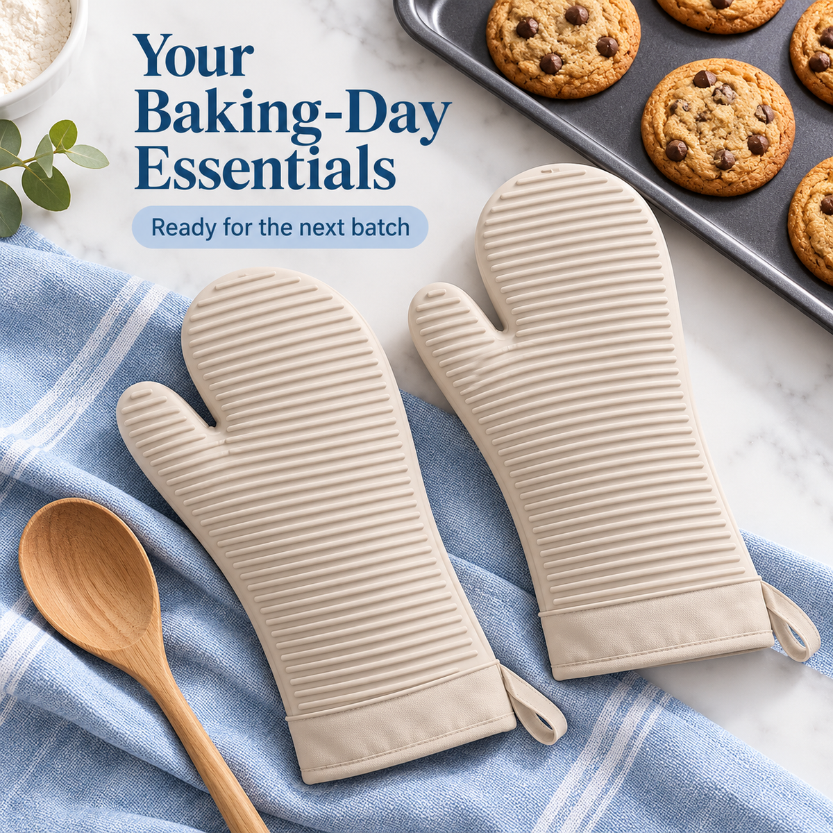 Ribbed Oven Mitts
