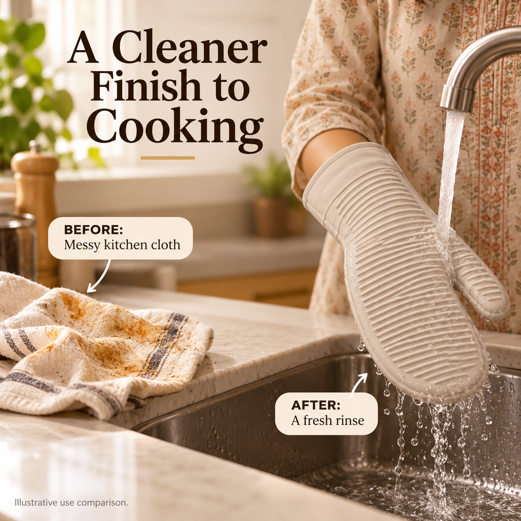 Ribbed Oven Mitts