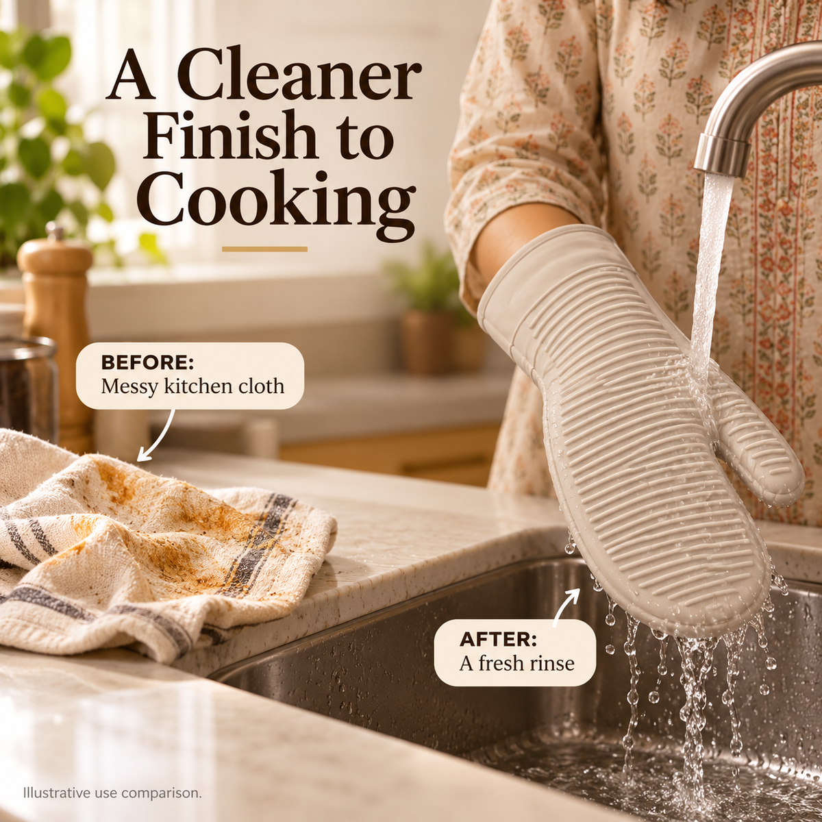 Ribbed Oven Mitts