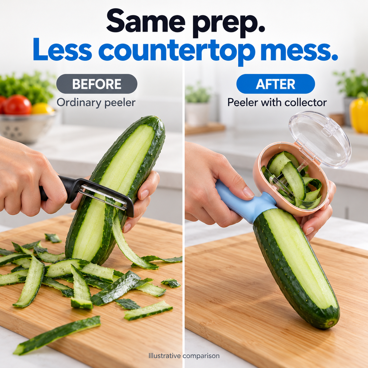 2-in-1 Peeler with Peel Collector