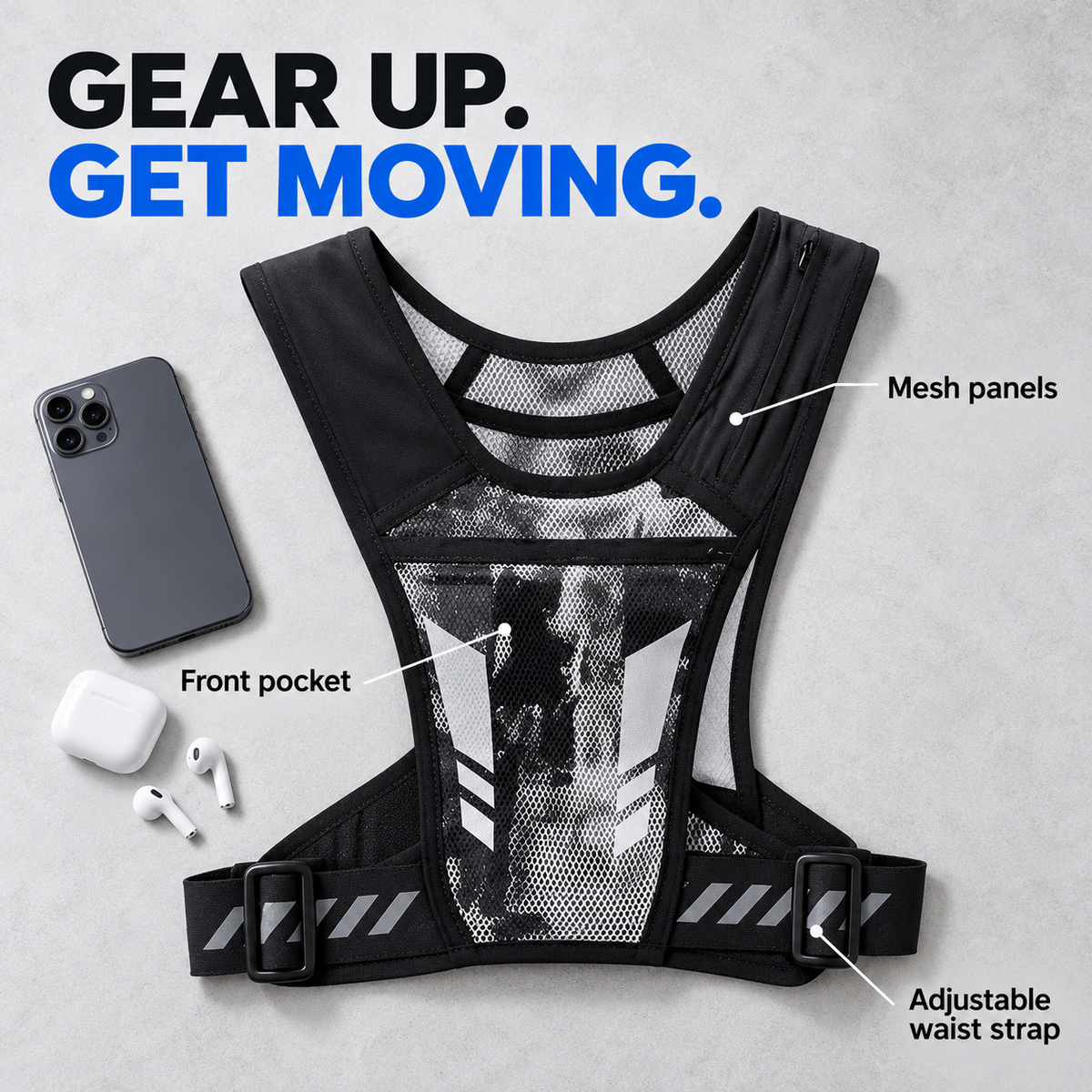 RunFree™ Hands-Free Running Storage Vest