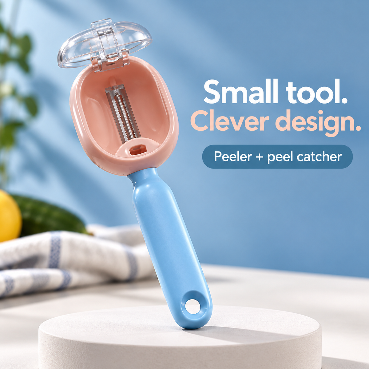 2-in-1 Peeler with Peel Collector