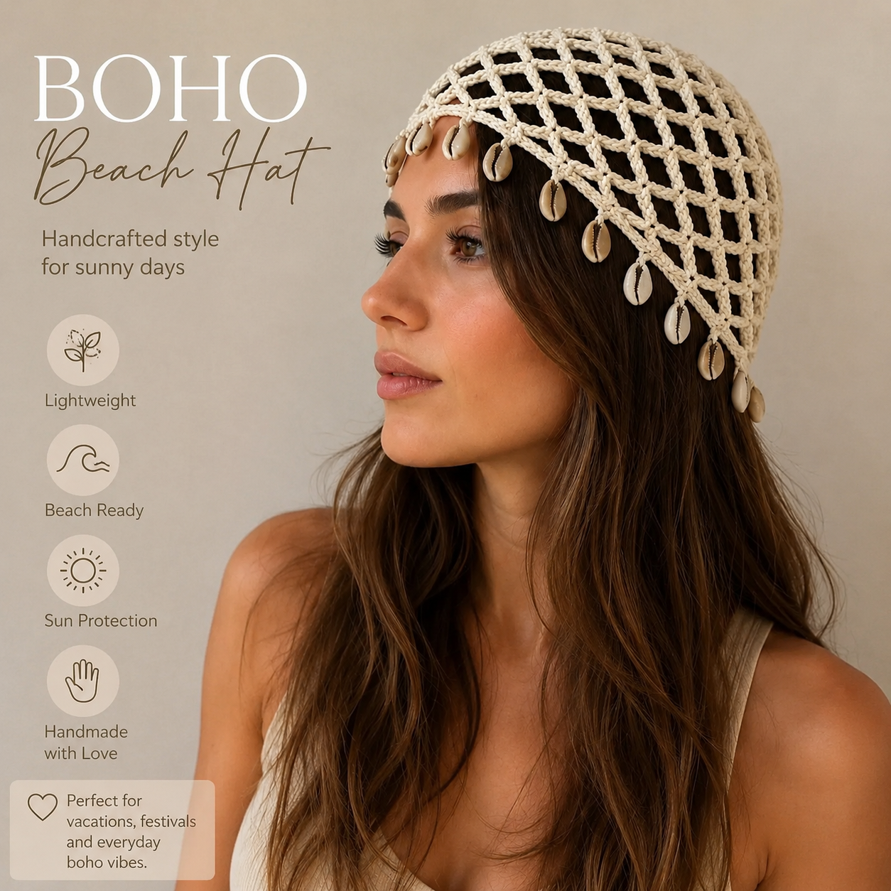 Crochet Mesh Cap