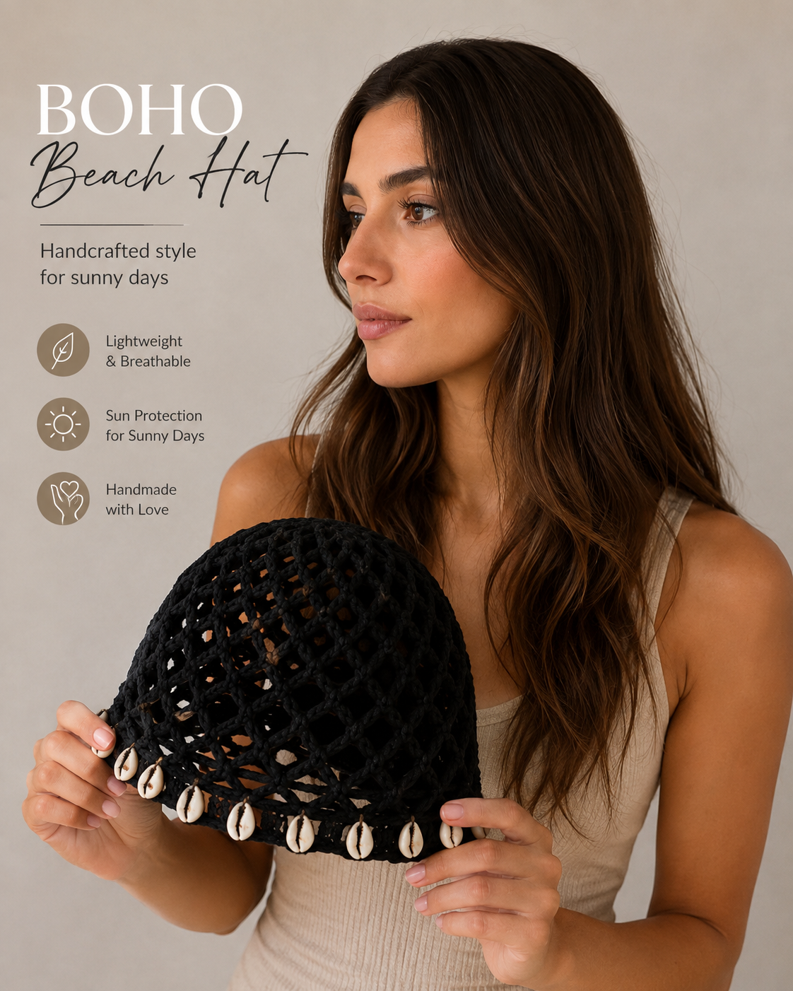 Crochet Mesh Cap