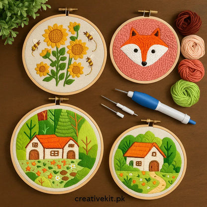 Hand Embroidery DIY Material Kit