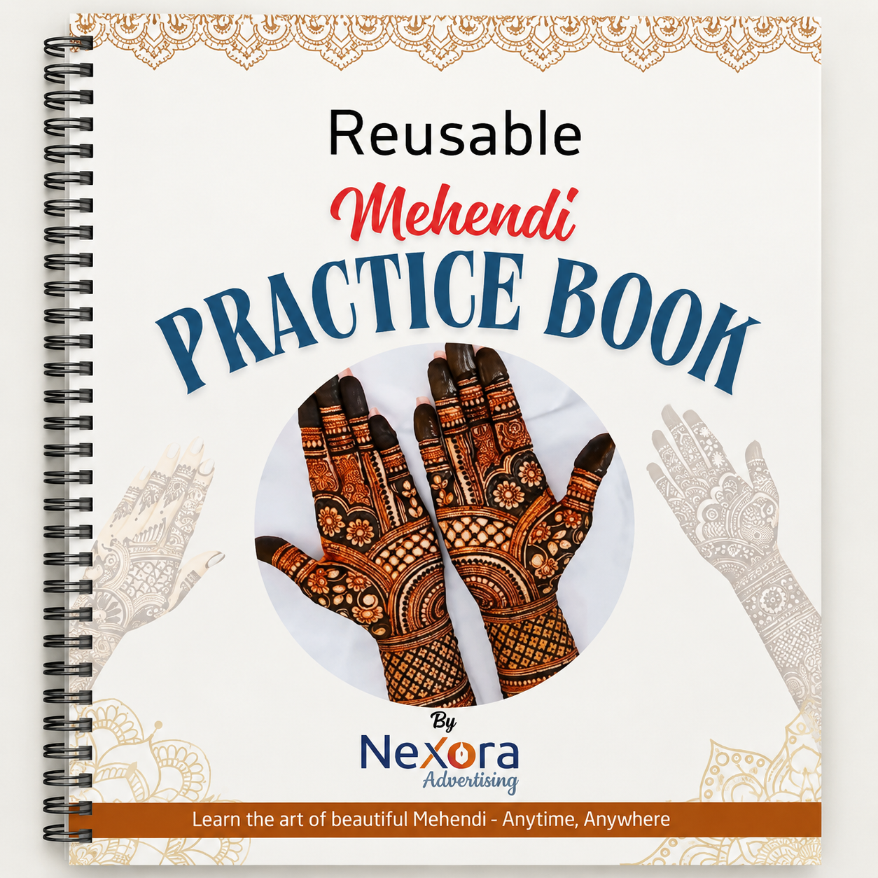 Reusable Mehendi Practice Book Henna Designs Easily