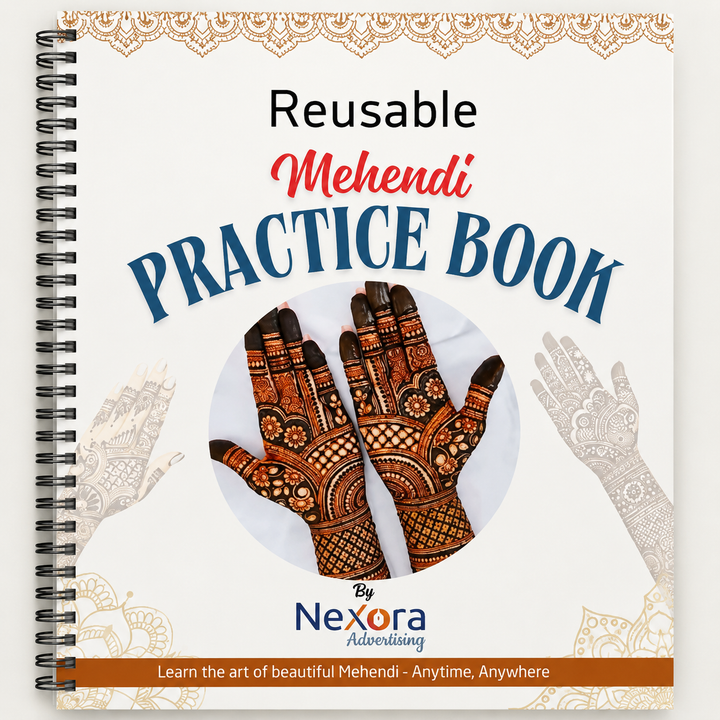 Reusable Mehendi Practice Book Henna Designs Easily