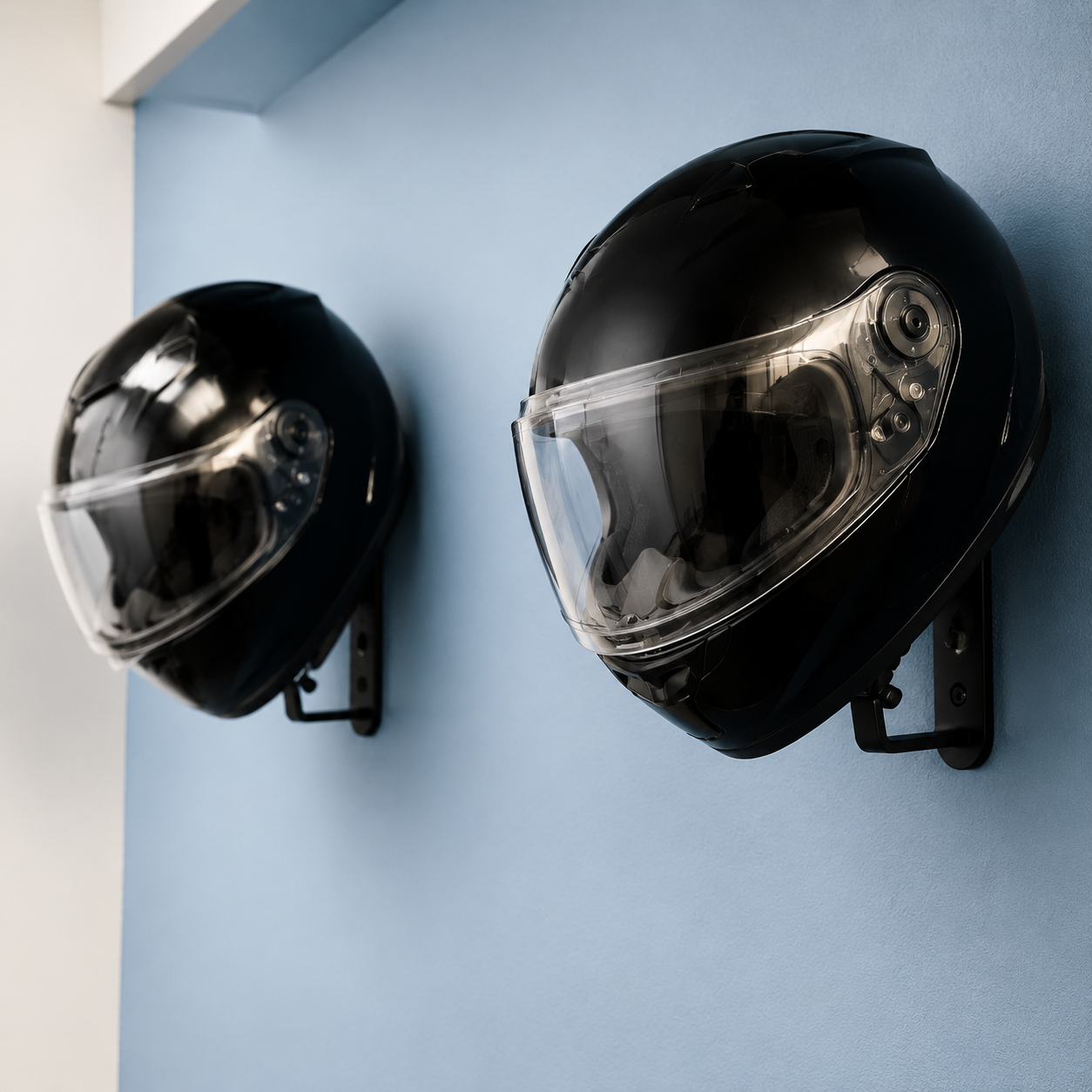 Wall Mounted Helmet + keys and Jacket Holder