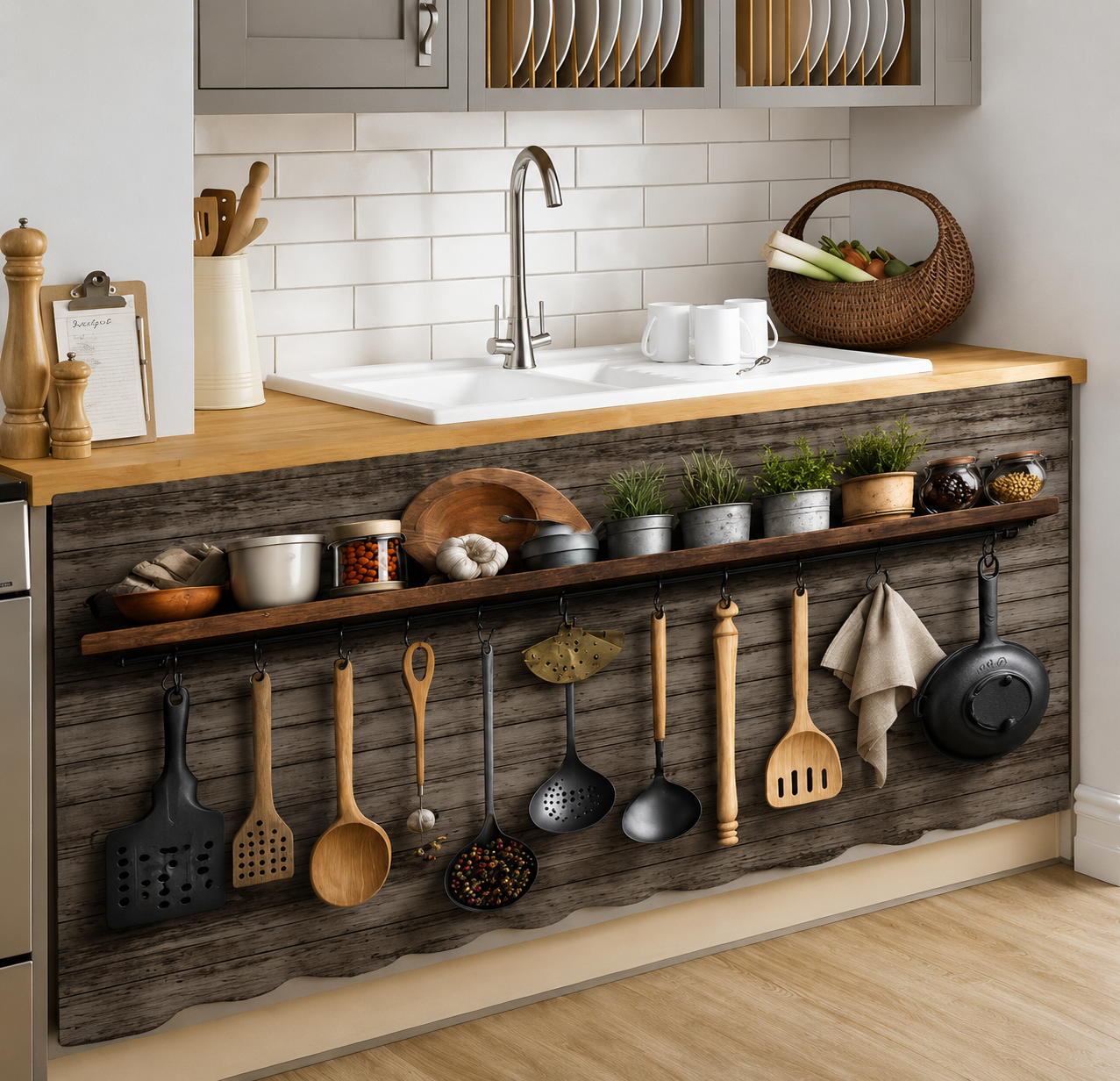 Under Counter Kitchen Curtain – Stylish Sink Storage Cover