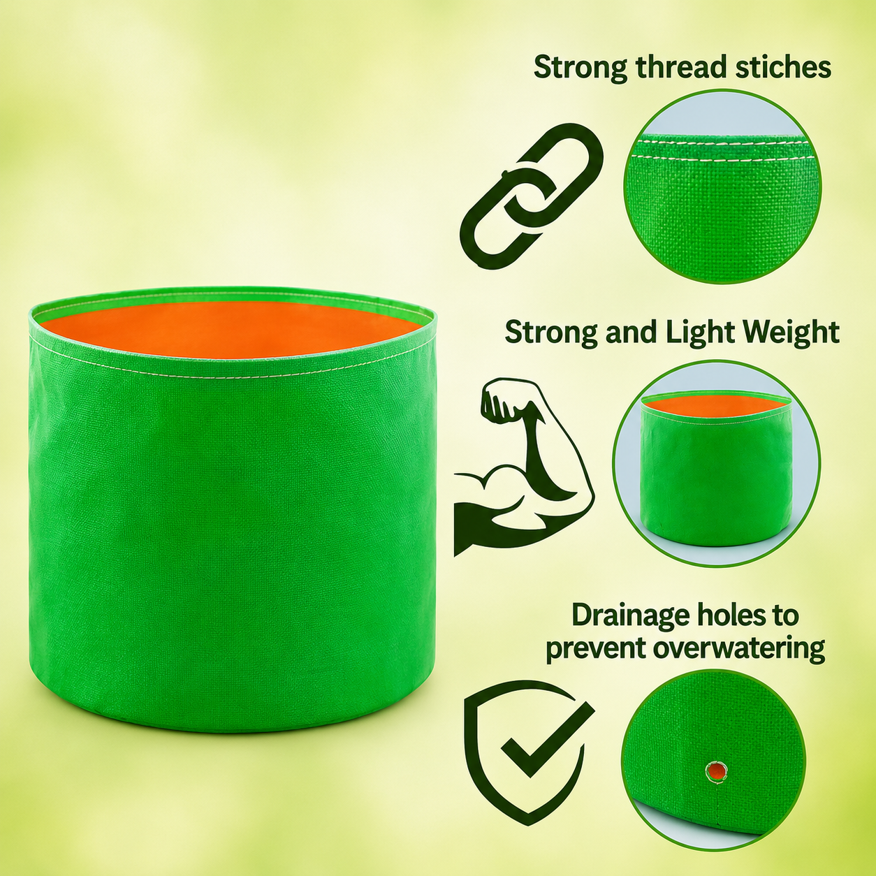 Premium Fabric Grow Bags – Durable Plant Pots