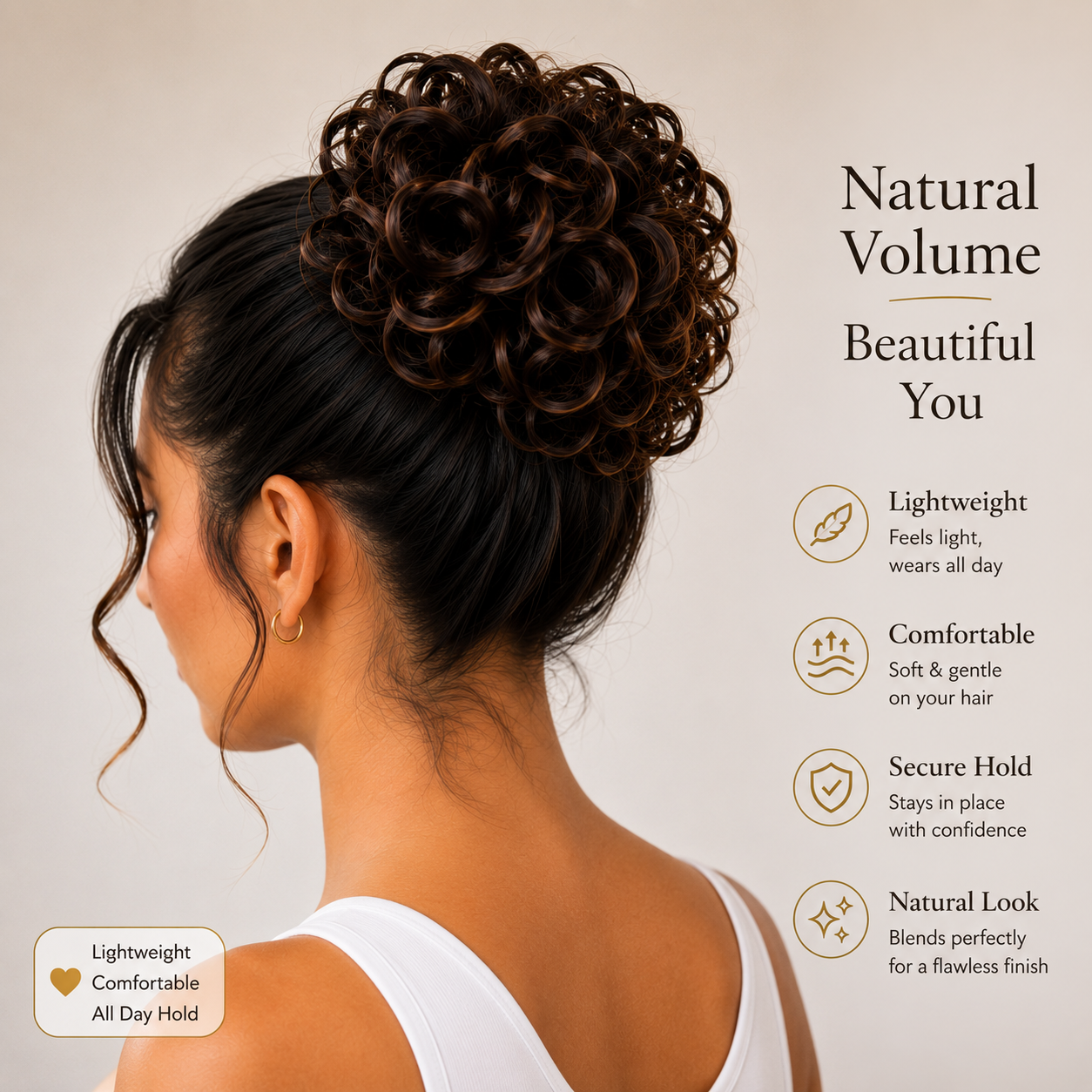 Instant Volume Curly Hair Bun