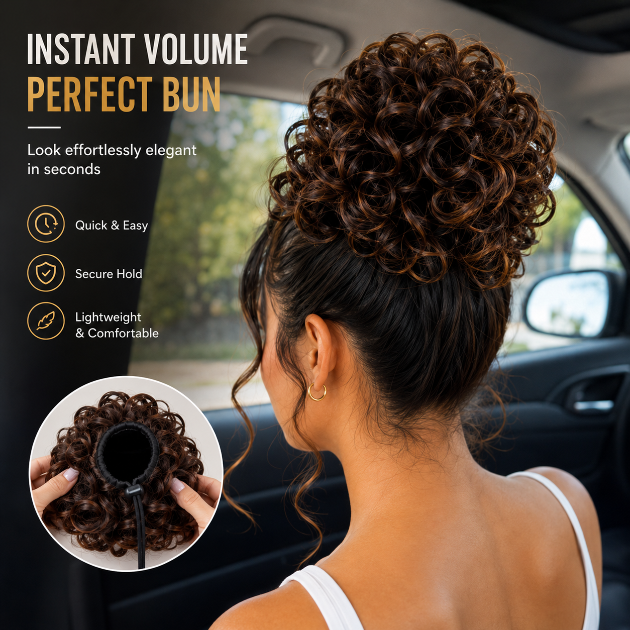 Instant Volume Curly Hair Bun