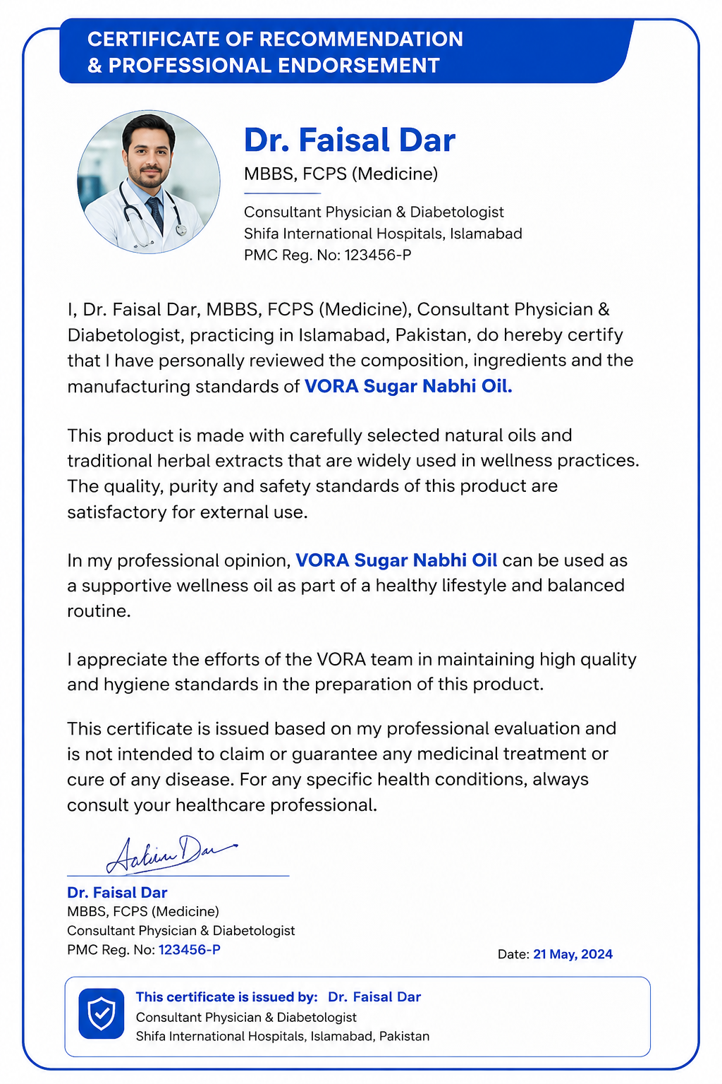 VORA® Sugar Balance Nabhi Oil | Premium Herbal Wellness Blend | 30ml