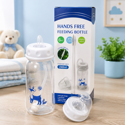 Hands-Free Baby Feeding Bottle