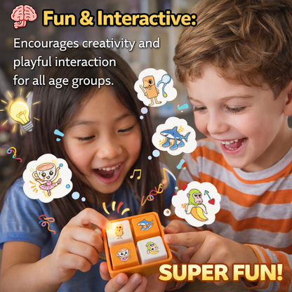 Talking Button Toy – Sound & Light Interactive Keychain