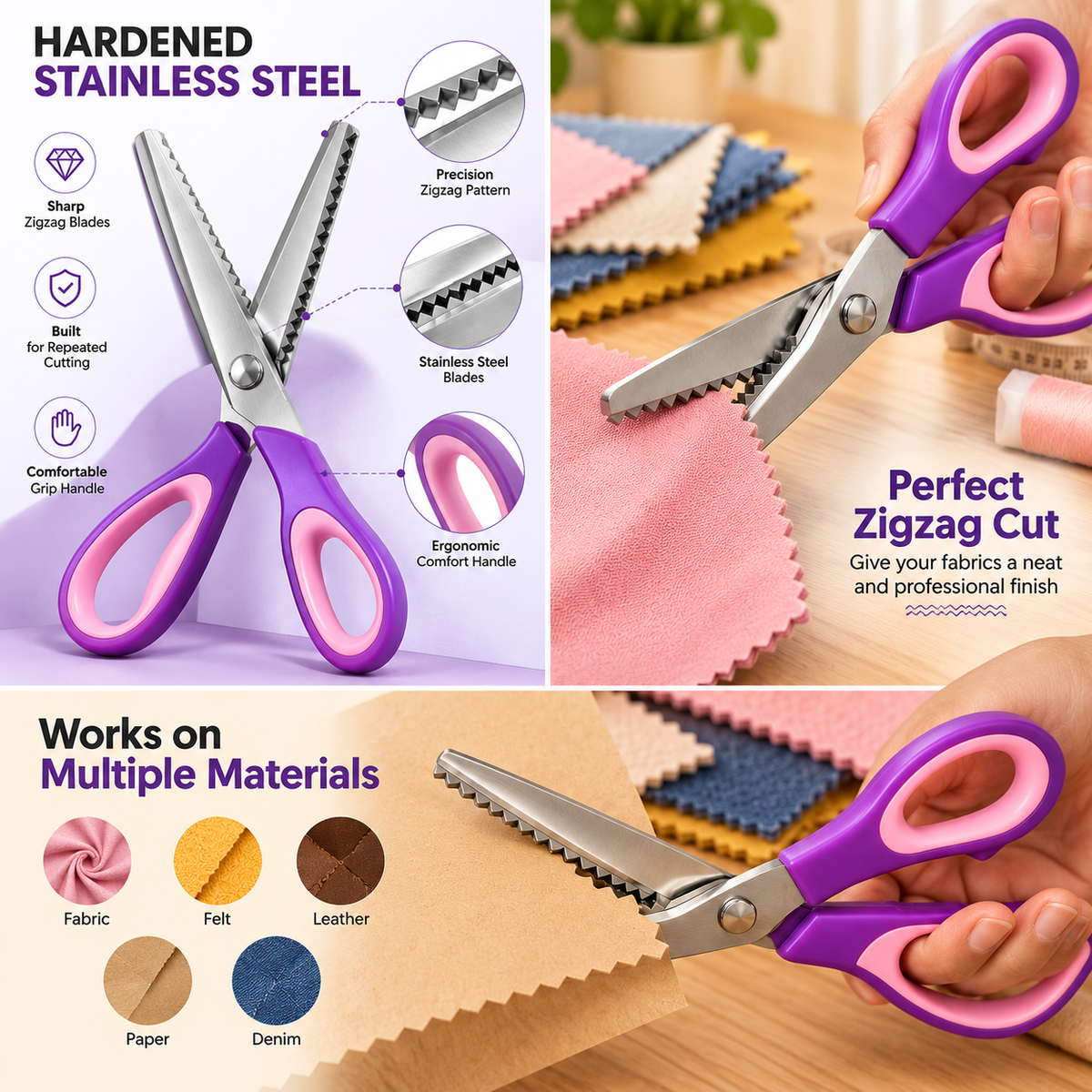 Multipurpose Zigzag Craft Scissors