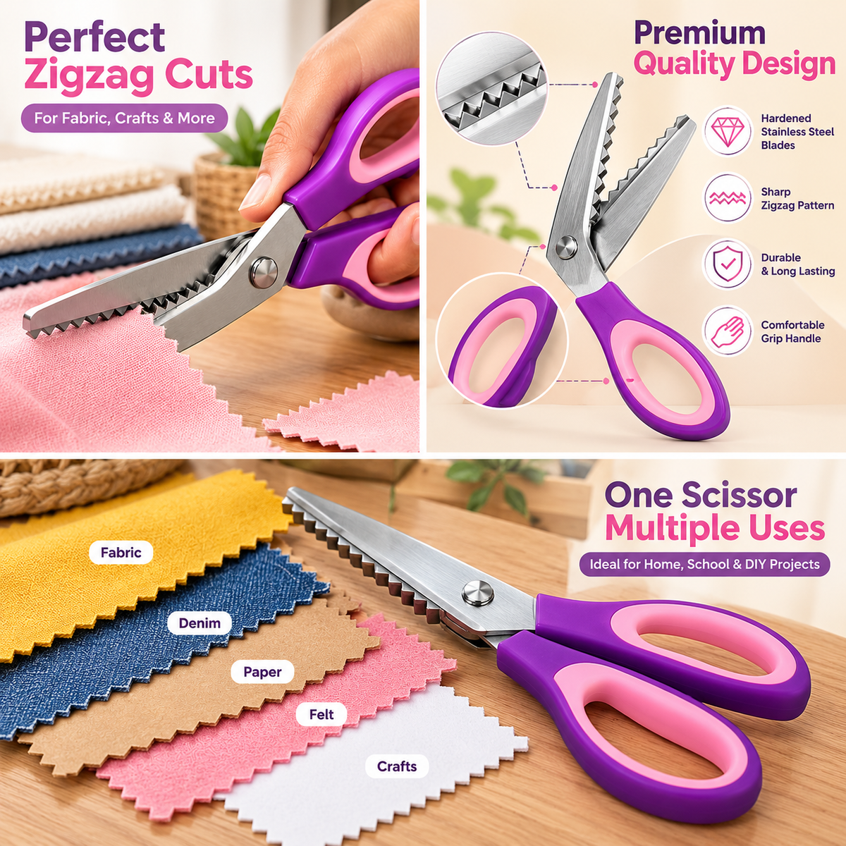 Multipurpose Zigzag Craft Scissors