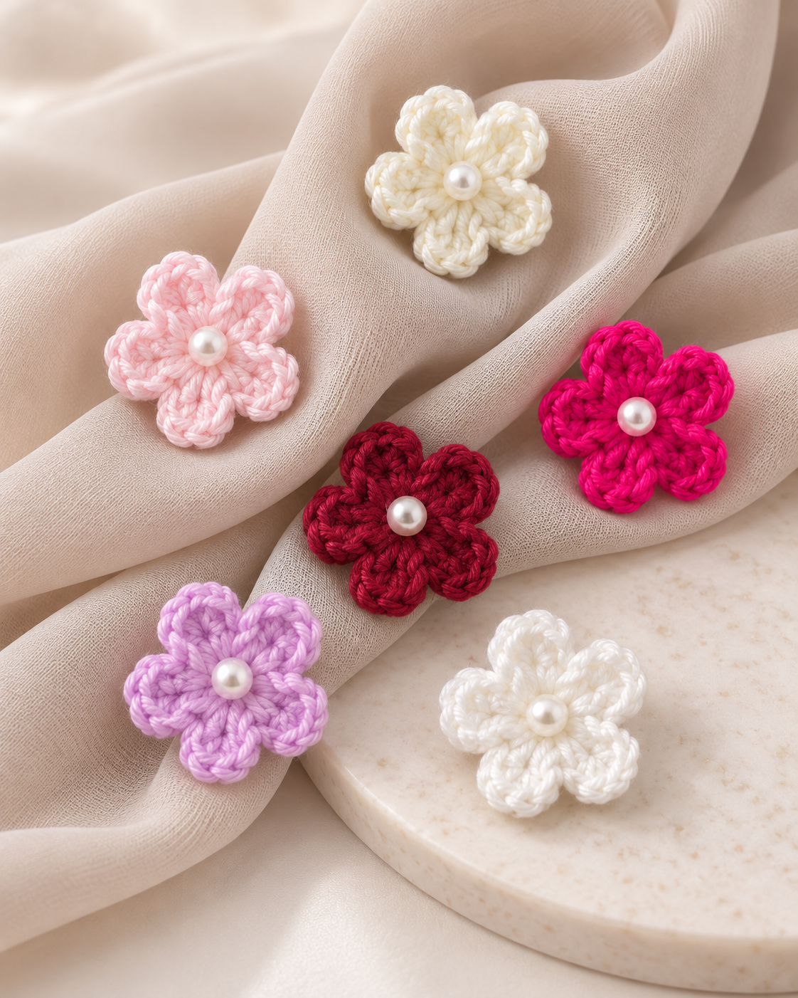 Crochet Flower Hijab Pin