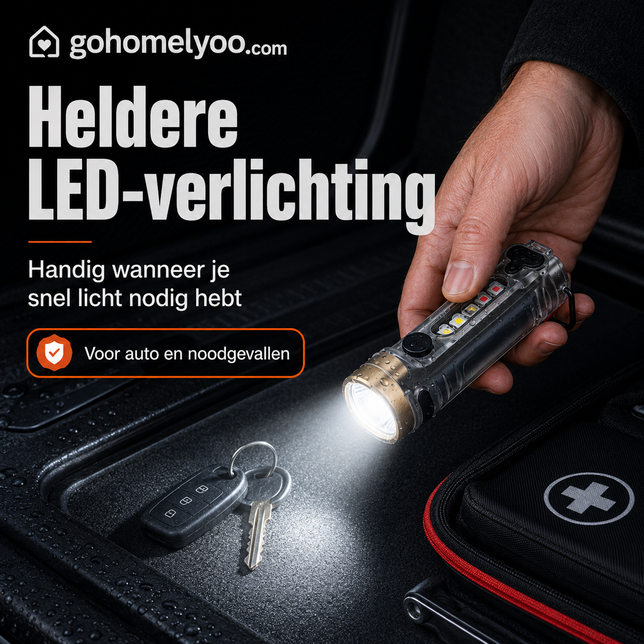 ⚡ Multifunctionele Mini Zaklamp｜Voor Sleutels, Auto, Kamperen en Noodsituaties