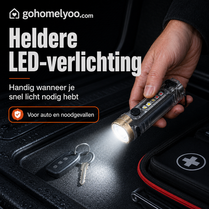 ⚡ Multifunctionele Mini Zaklamp｜Voor Sleutels, Auto, Kamperen en Noodsituaties
