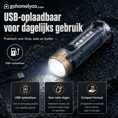 ⚡ Multifunctionele Mini Zaklamp｜Voor Sleutels, Auto, Kamperen en Noodsituaties